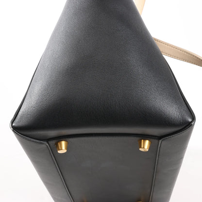 Celine Belt Bag Mini Leather 2way Handbag in Black x Beige