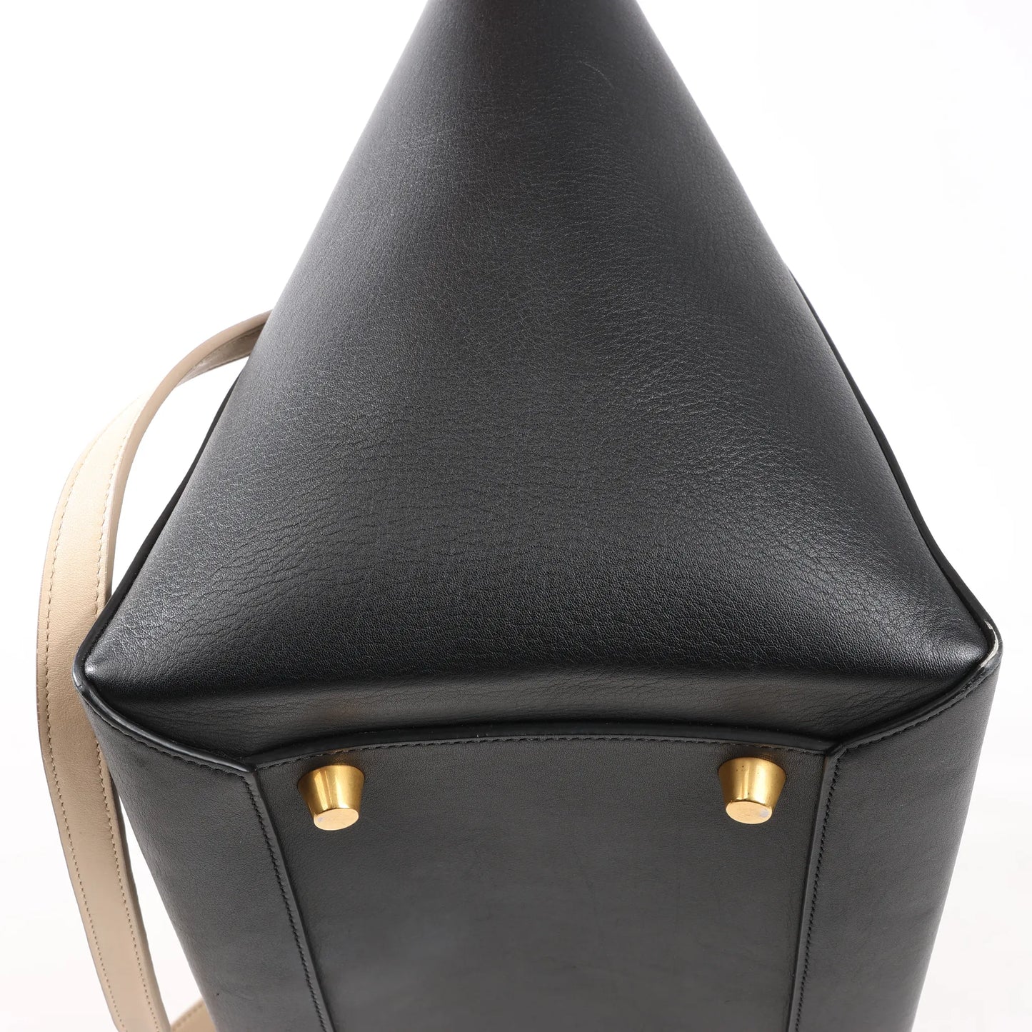 Celine Belt Bag Mini Leather 2way Handbag in Black x Beige