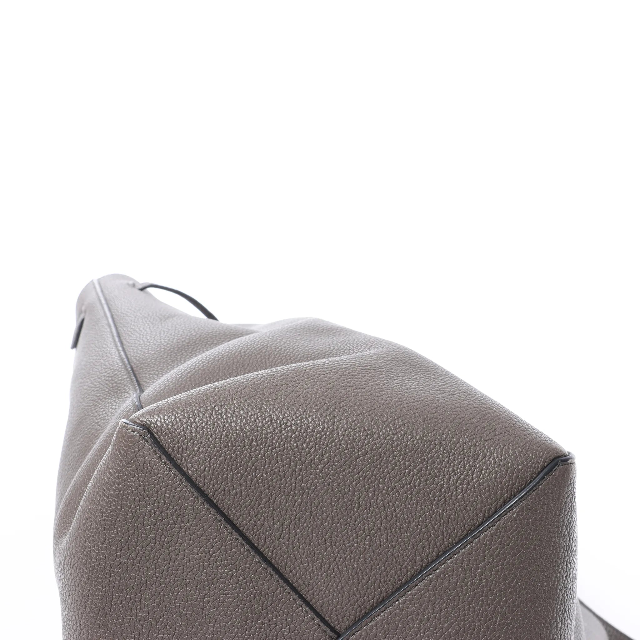 Celine Cabas Phantom Medium Leather Shoulder Bag in Gray