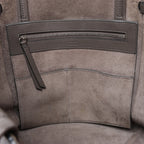 Celine Cabas Phantom Medium Leather Shoulder Bag in Gray