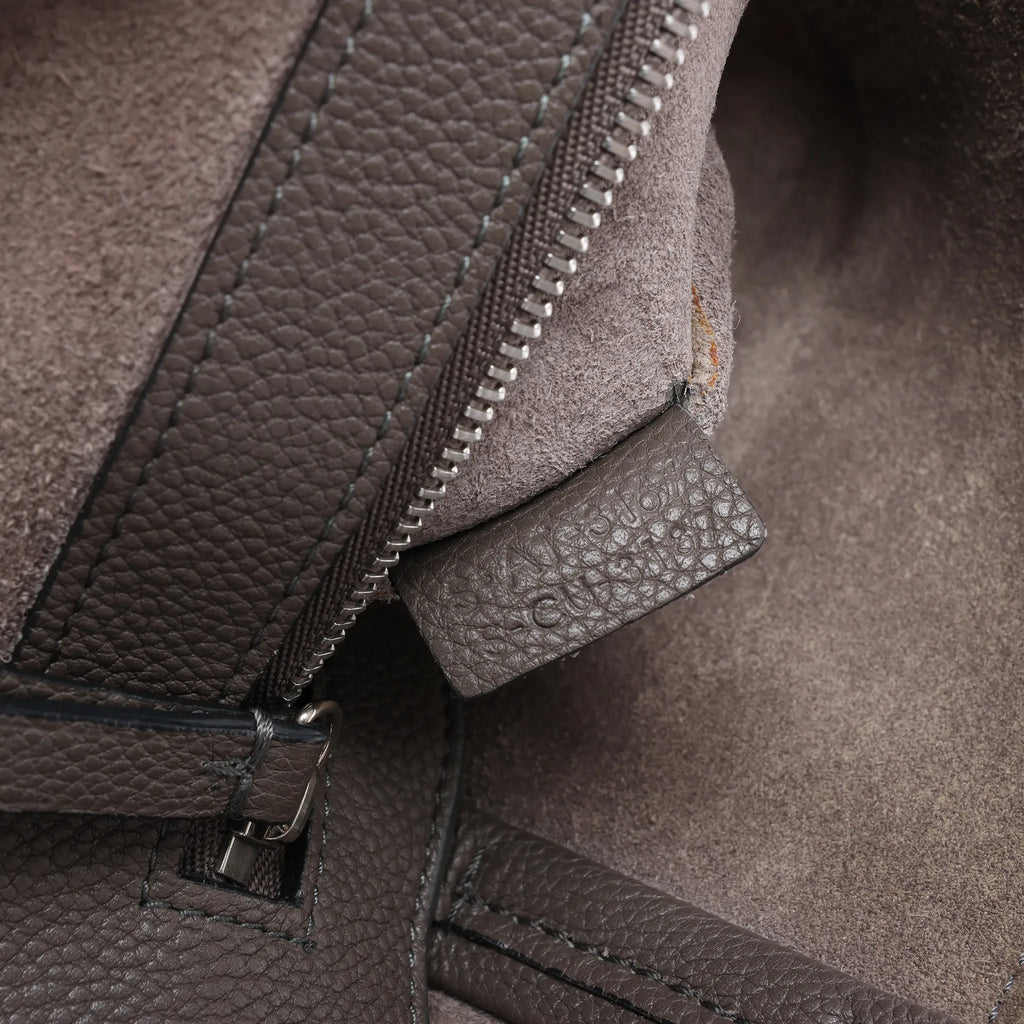 Celine Cabas Phantom Medium Leather Shoulder Bag in Gray