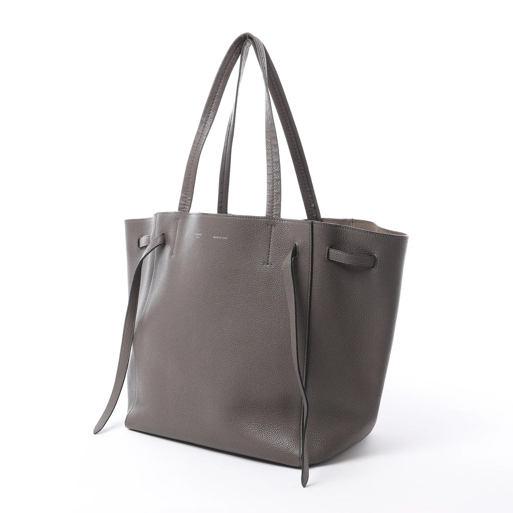 Celine Cabas Phantom Medium Leather Shoulder Bag in Gray
