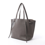 Celine Cabas Phantom Medium Leather Shoulder Bag in Gray