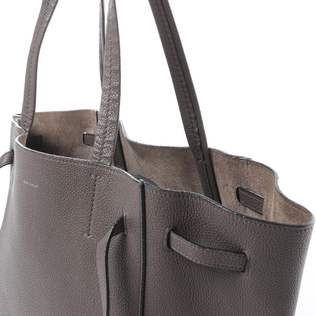 Celine Cabas Phantom Medium Leather Shoulder Bag in Gray