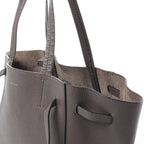 Celine Cabas Phantom Medium Leather Shoulder Bag in Gray