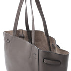 Celine Cabas Phantom Medium Leather Shoulder Bag in Gray