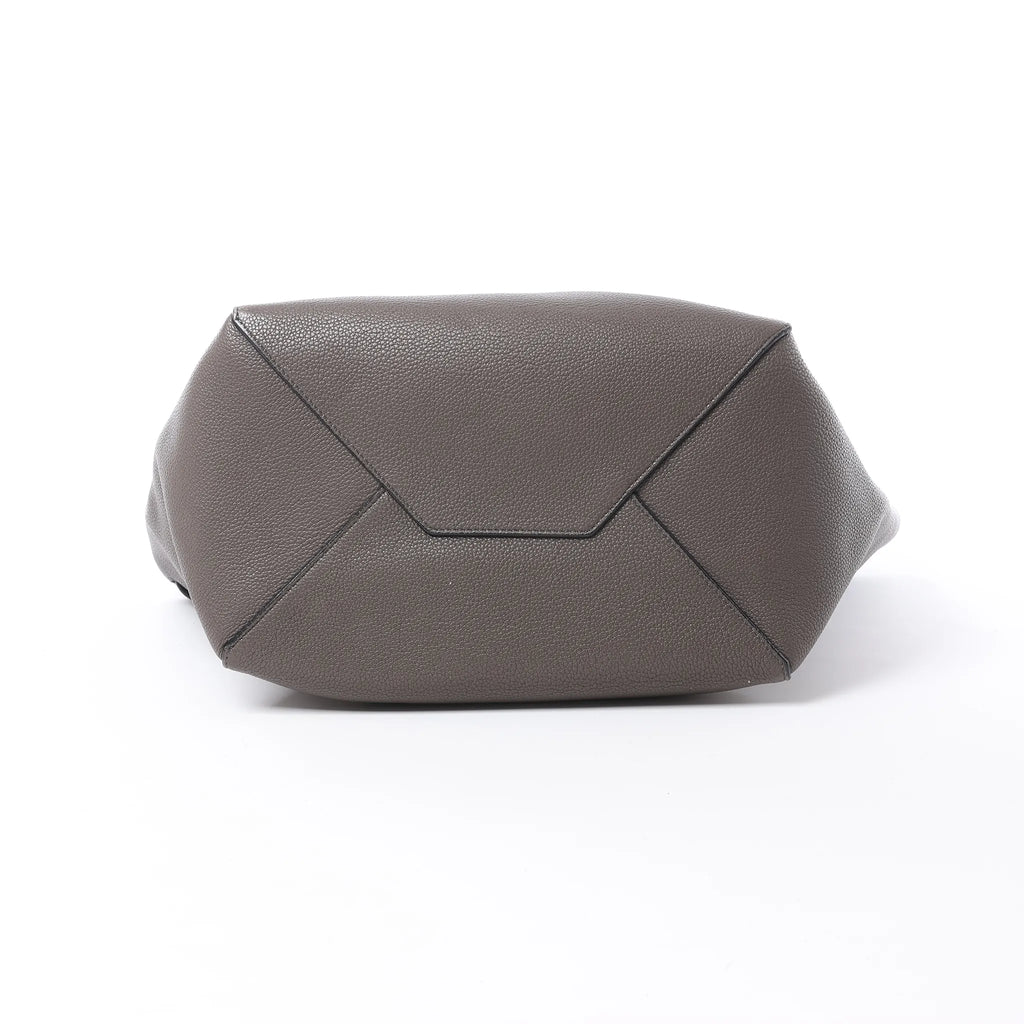Celine Cabas Phantom Medium Leather Shoulder Bag in Gray