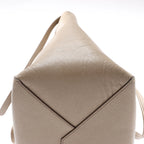 Celine Cabas Phantom Small Leather Shoulder Bag in Beige