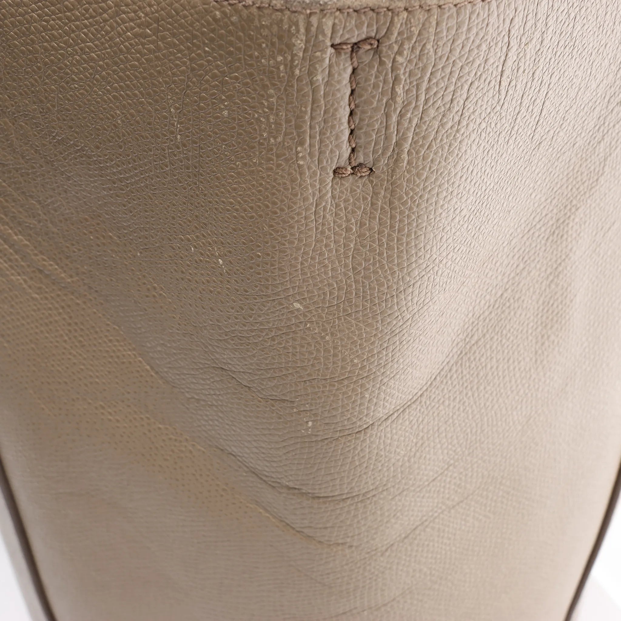 Celine Cabas Phantom Small Leather Shoulder Bag in Beige