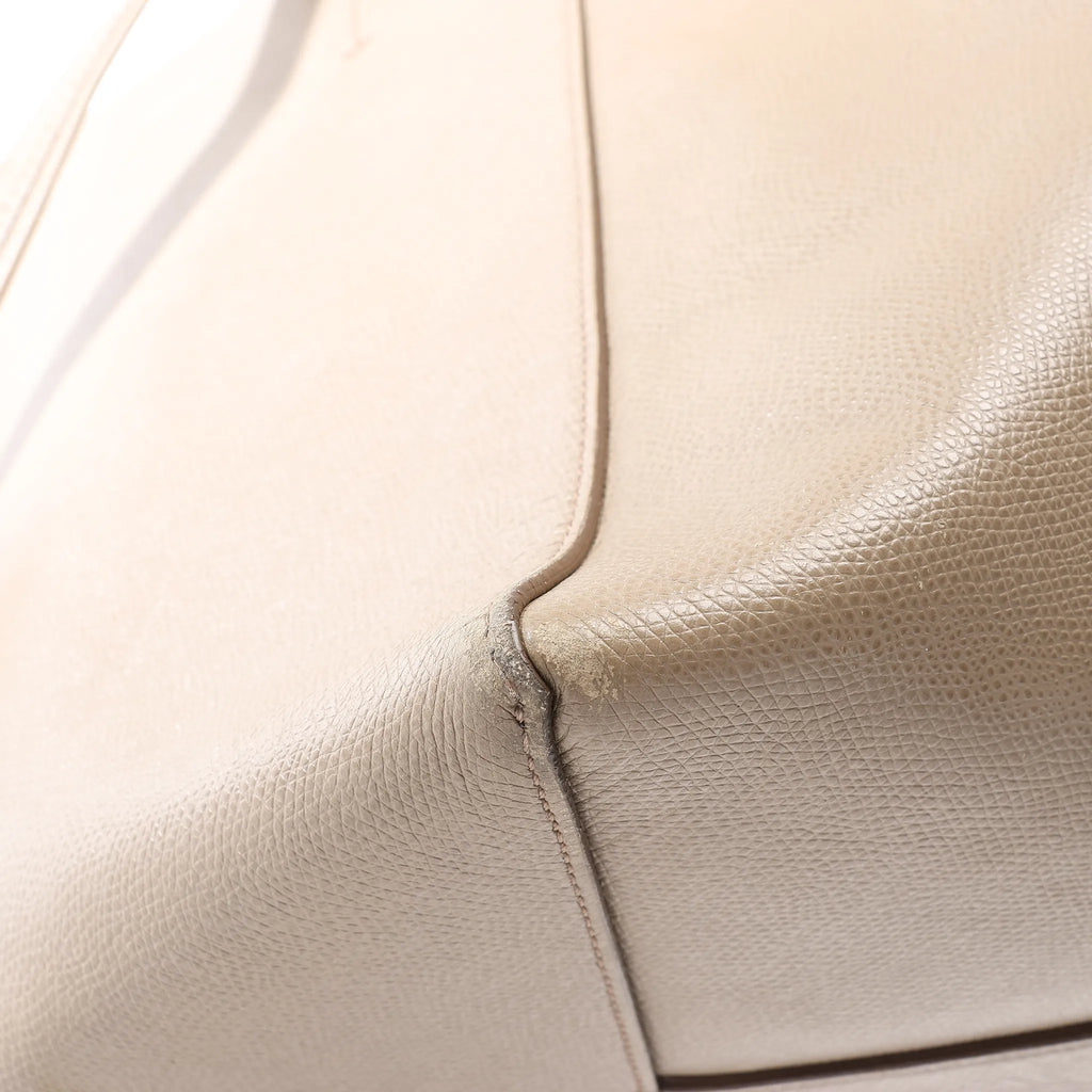 Celine Cabas Phantom Small Leather Shoulder Bag in Beige