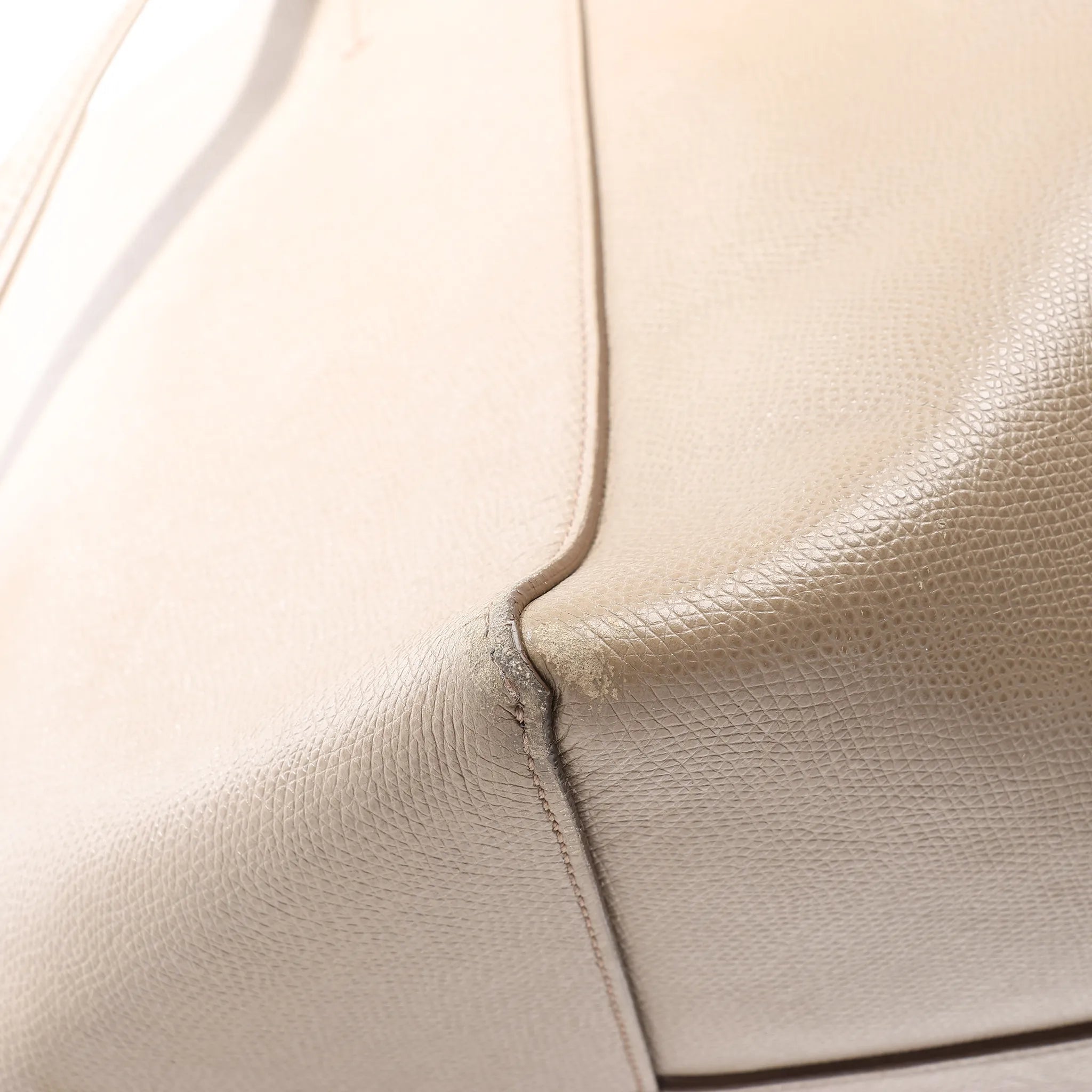 Celine Cabas Phantom Small Leather Shoulder Bag in Beige