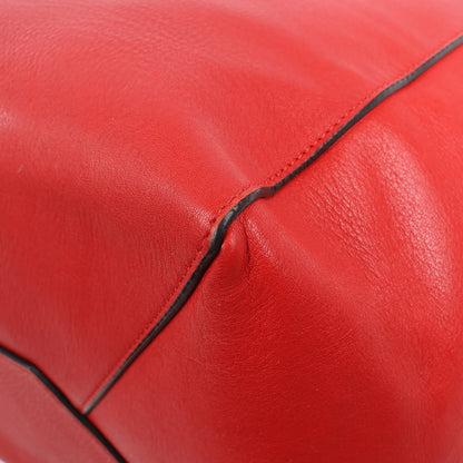 Celine Cabas Phantom Large Leather Shoulder Bag in Red