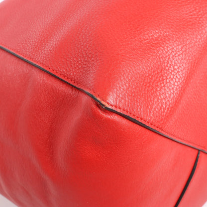 Celine Cabas Phantom Large Leather Shoulder Bag in Red