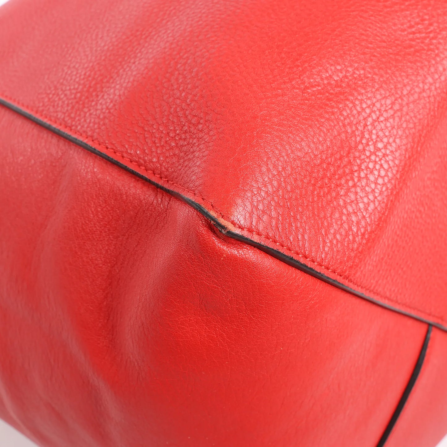 Celine Cabas Phantom Large Leather Shoulder Bag in Red