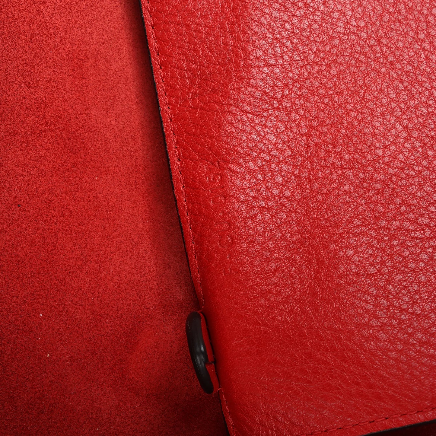 Celine Cabas Phantom Large Leather Shoulder Bag in Red