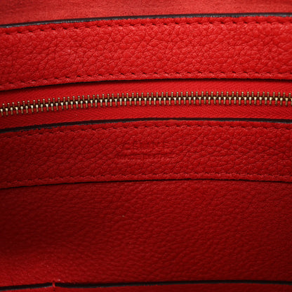 Celine Cabas Phantom Large Leather Shoulder Bag in Red