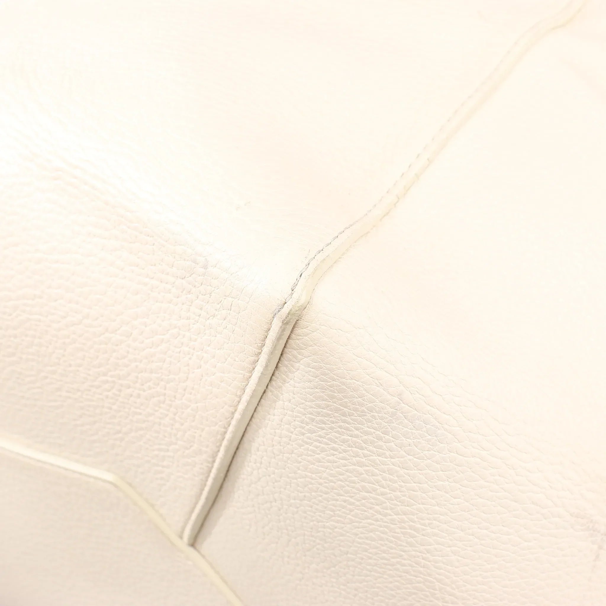 Celine Cabas Phantom Medium Leather Shoulder Bag in White
