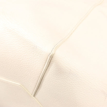 Celine Cabas Phantom Medium Leather Shoulder Bag in White