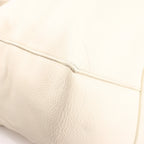 Celine Cabas Phantom Medium Leather Shoulder Bag in White