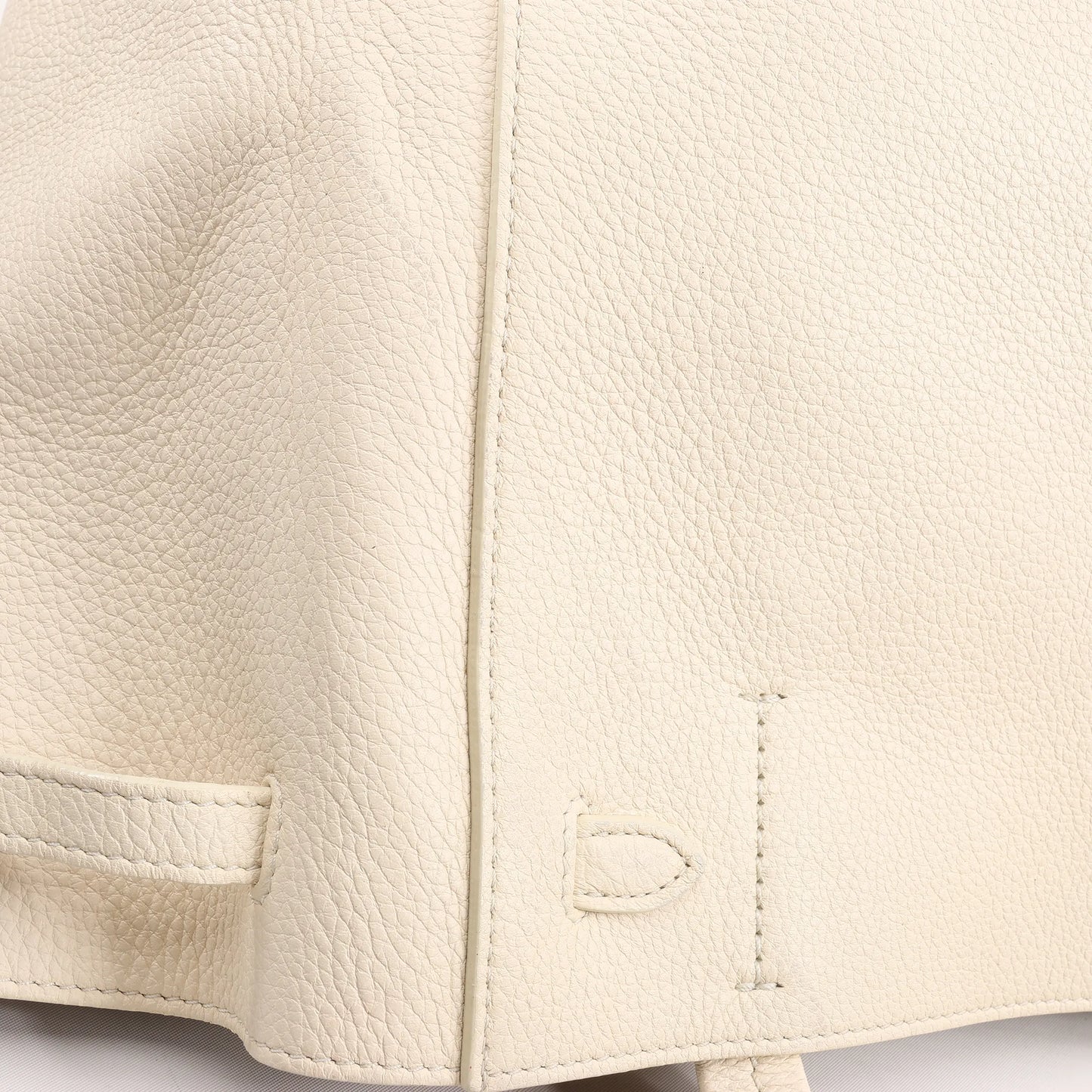 Celine Cabas Phantom Medium Leather Shoulder Bag in White