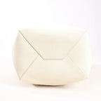 Celine Cabas Phantom Medium Leather Shoulder Bag in White