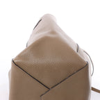 Celine Cabas Phantom Small Leather Shoulder Bag in Taupe