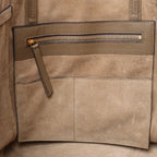 Celine Cabas Phantom Small Leather Shoulder Bag in Taupe