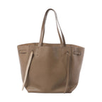 Celine Cabas Phantom Small Leather Shoulder Bag in Taupe