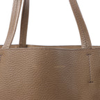 Celine Cabas Phantom Small Leather Shoulder Bag in Taupe
