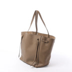 Celine Cabas Phantom Small Leather Shoulder Bag in Taupe