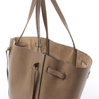 Celine Cabas Phantom Small Leather Shoulder Bag in Taupe