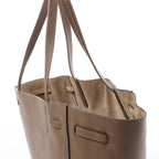 Celine Cabas Phantom Small Leather Shoulder Bag in Taupe