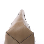 Celine Cabas Phantom Small Leather Shoulder Bag in Taupe