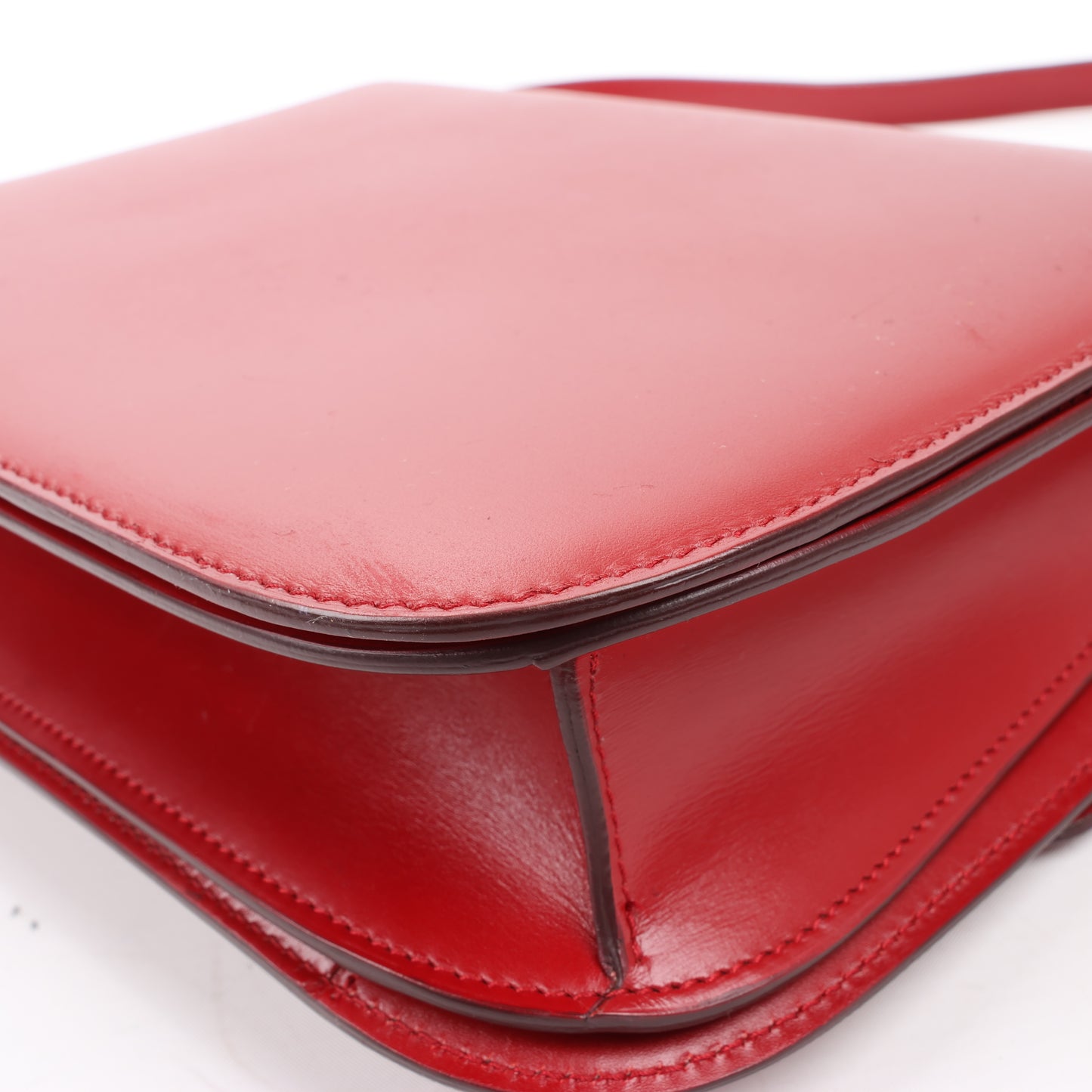 CELINE Classic Box Medium Leder-Umhängetasche in Rot