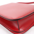 CELINE Classic Box Medium Leather Crossbody Bag in Red