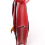 CELINE Classic Box Small Leather Crossbody Bag in Red