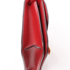 CELINE Classic Box Small Leather Crossbody Bag in Red