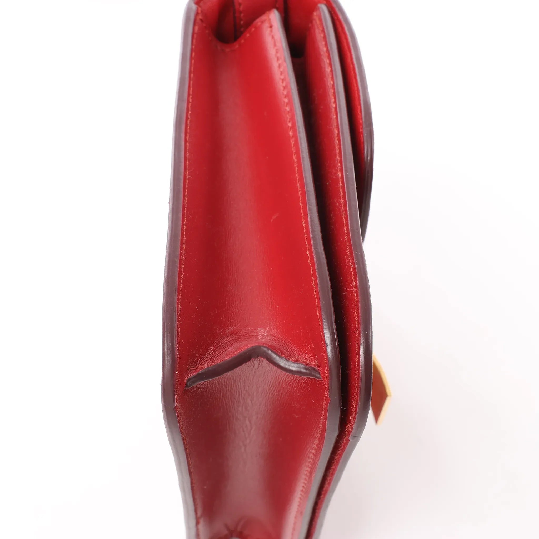 CELINE Classic Box Small Leather Crossbody Bag in Red
