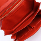 CELINE Classic Box Medium Leather Shoulder Bag in Red