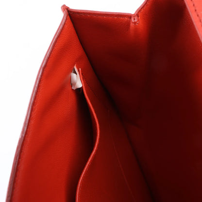 CELINE Classic Box Medium Leather Shoulder Bag in Red