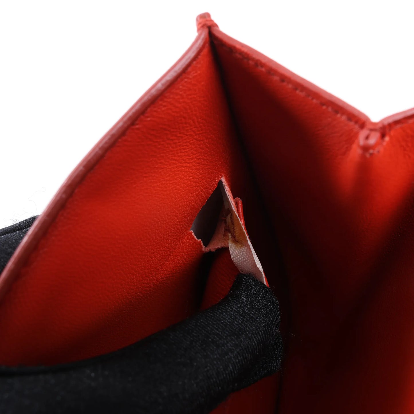 CELINE Classic Box Medium Leather Shoulder Bag in Red