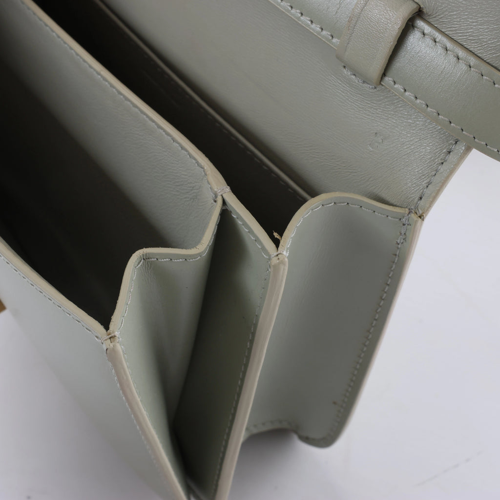 Celine Classic Box Small Leather Shoulder Bag in Green