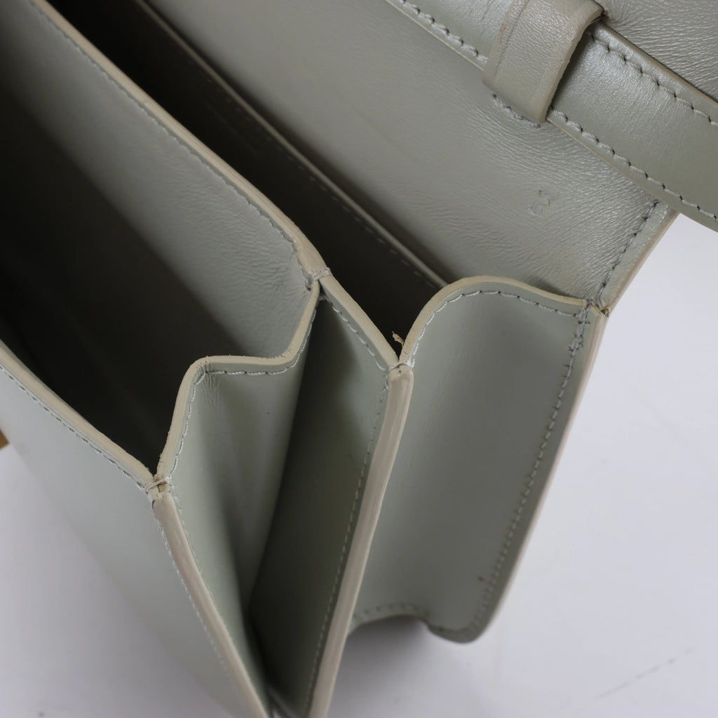 Celine Classic Box Small Leather Shoulder Bag in Green