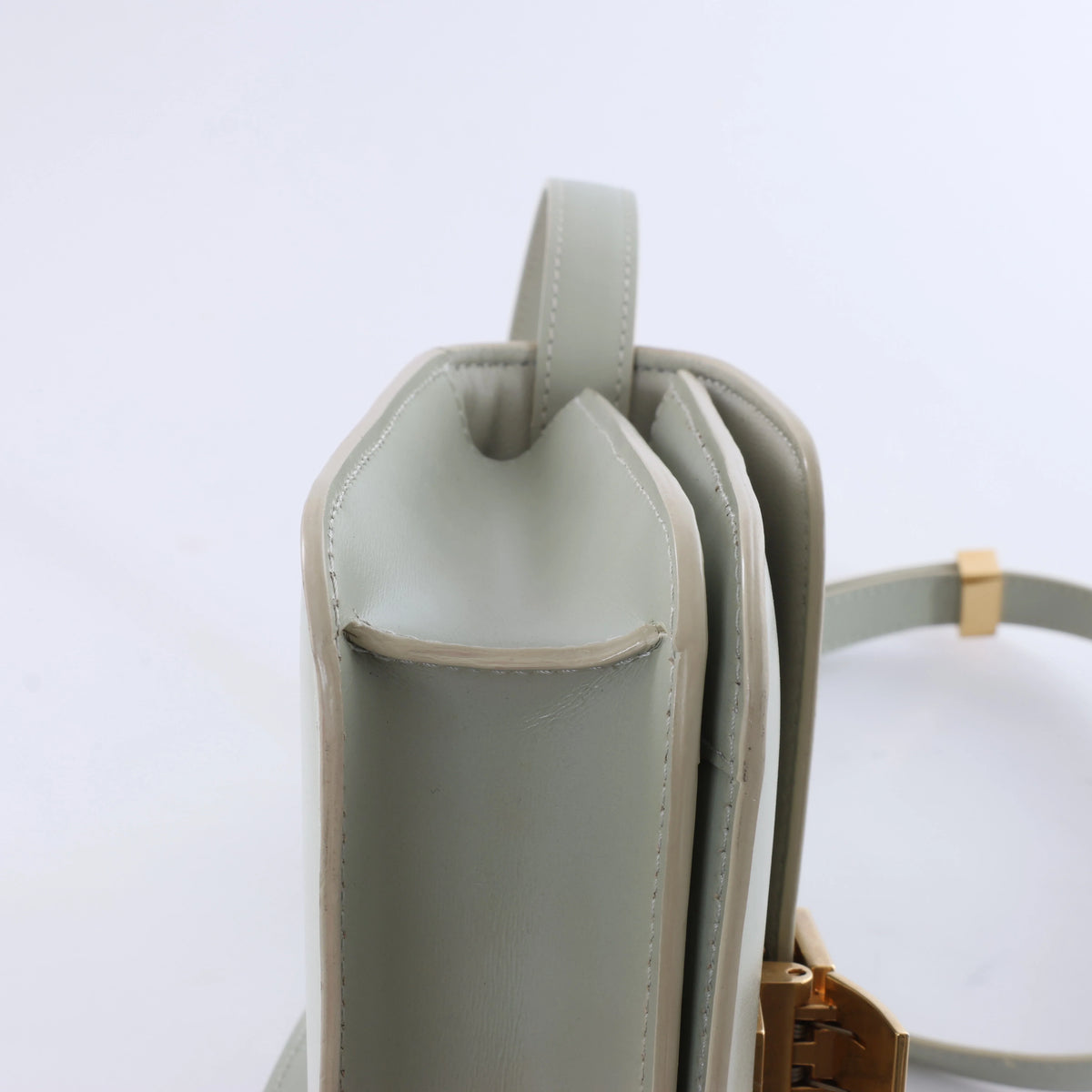 Celine Classic Box Small Leather Shoulder Bag in Green