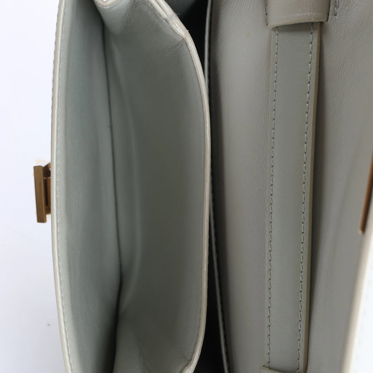 Celine Classic Box Small Leather Shoulder Bag in Green