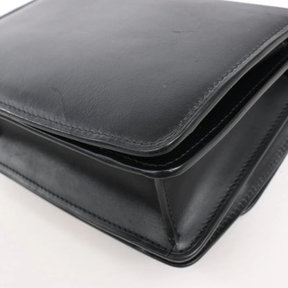 Celine Classic Box Small Leather Shoulder Bag in Black