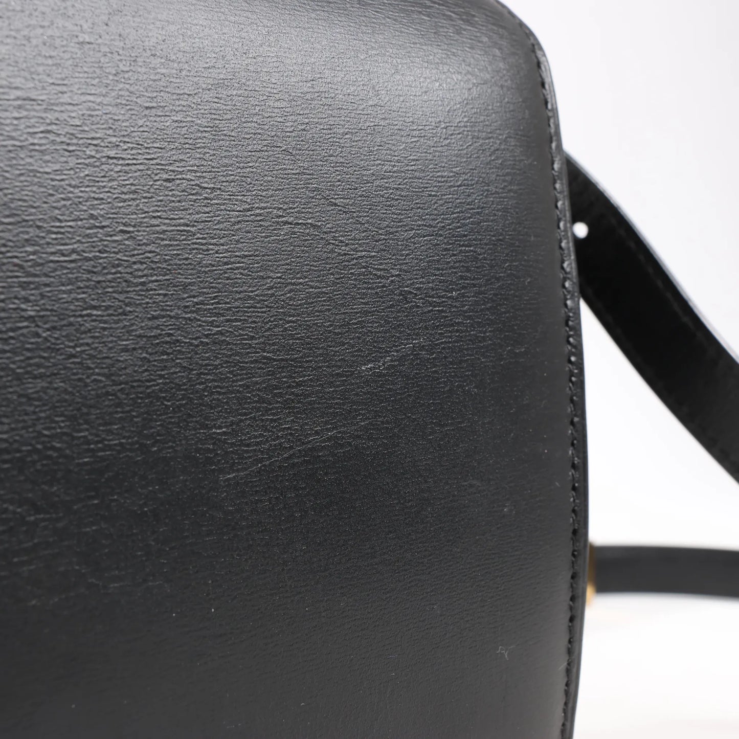 Celine Classic Box Small Leather Shoulder Bag in Black