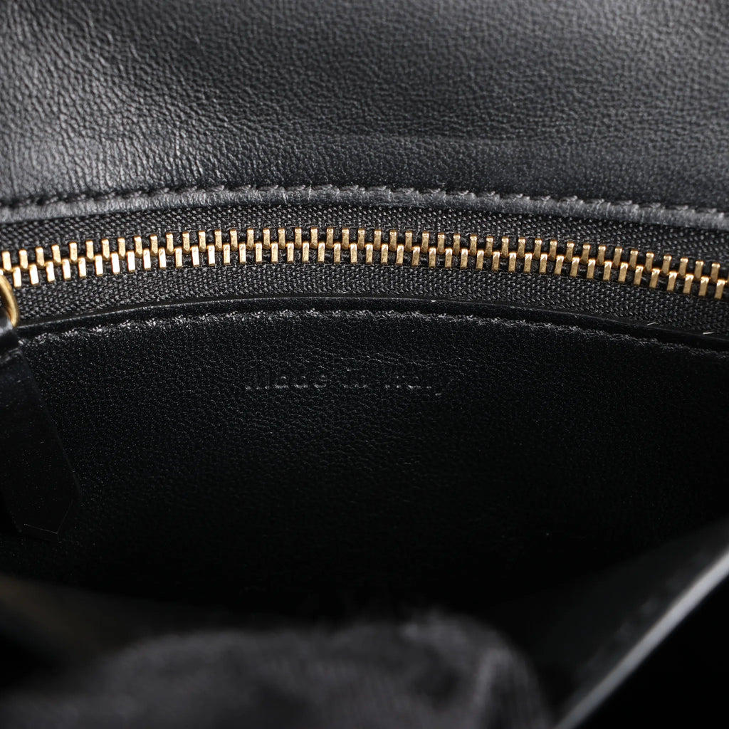 Celine Classic Box Small Leather Shoulder Bag in Black