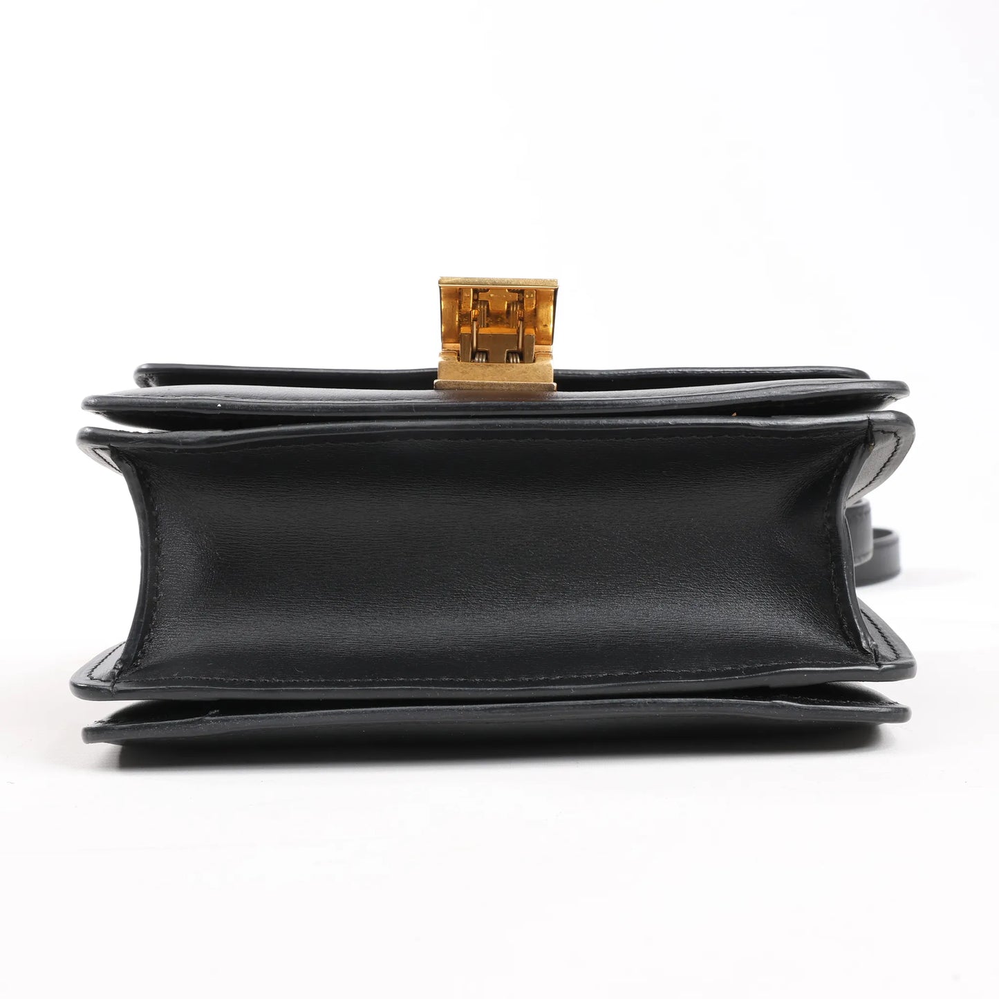 Celine Classic Box Small Leather Shoulder Bag in Black