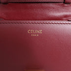 Bolso de hombro pequeño de piel Celine Classic Box en color burdeos